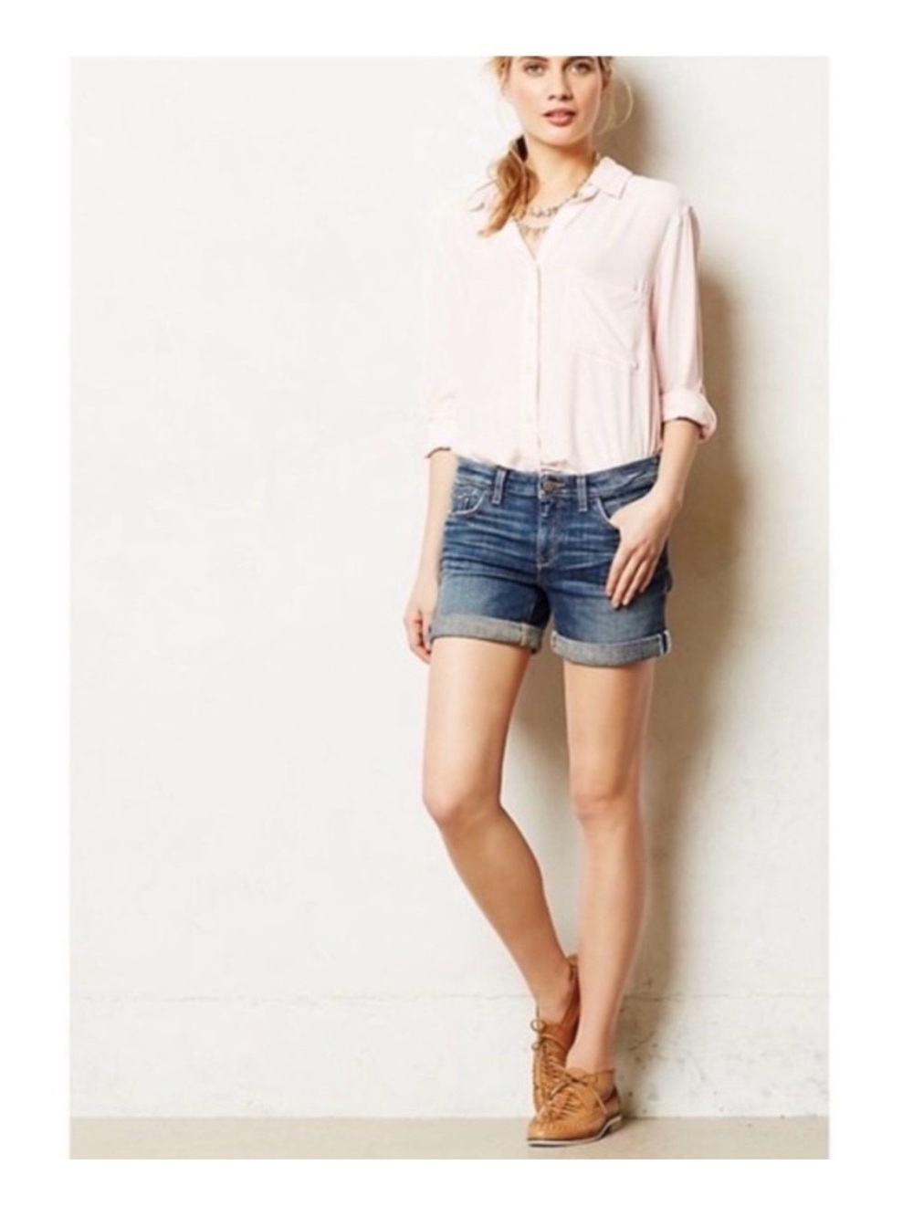 Anthropologie Pilcro and the Letterpress Stet Denim Shorts